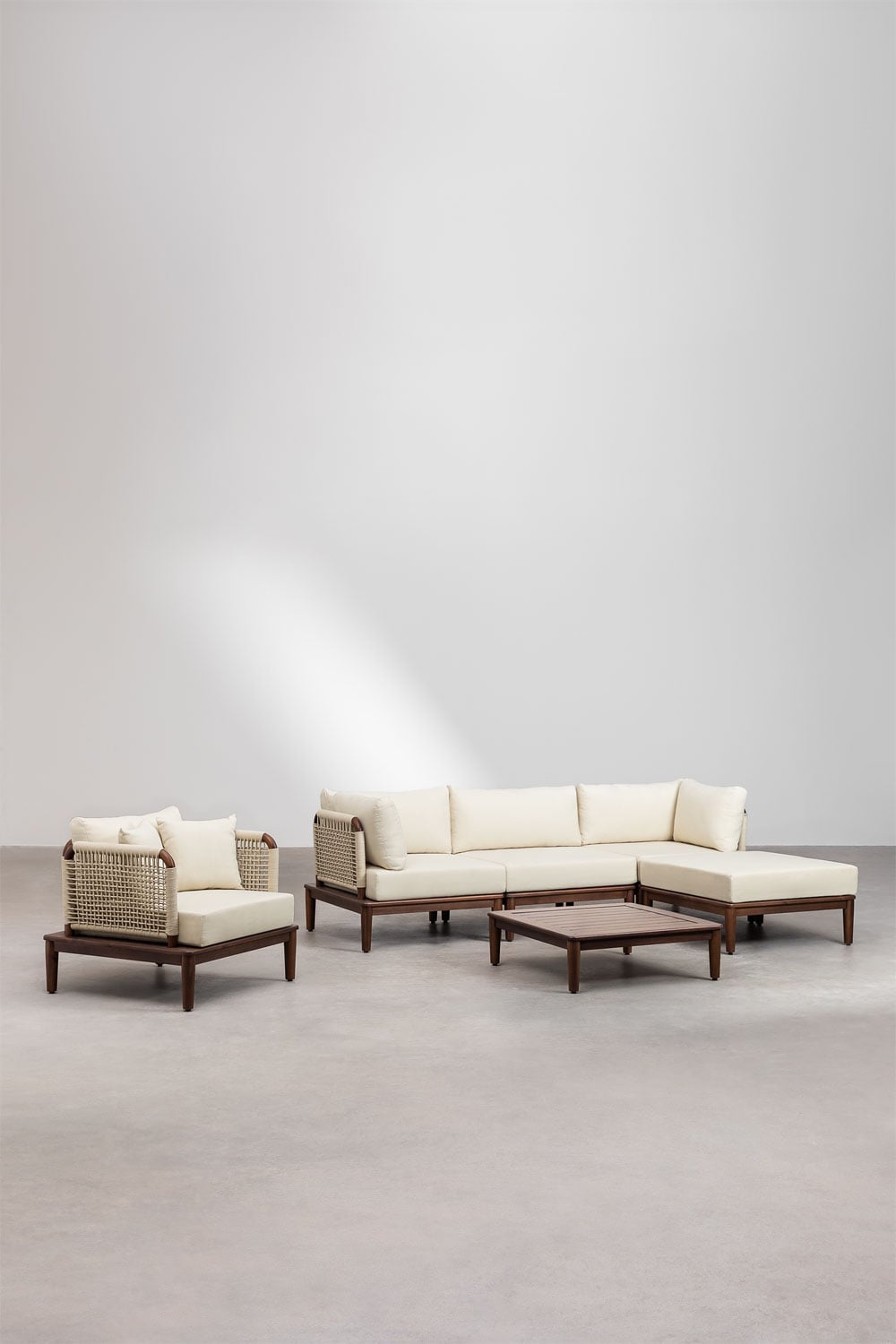 Komplektas MODENA, sofa, pufas ir fotelis