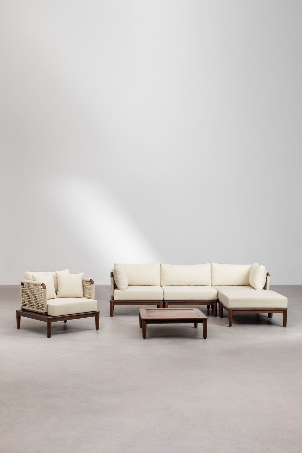 Komplektas MODENA, sofa, pufas ir fotelis