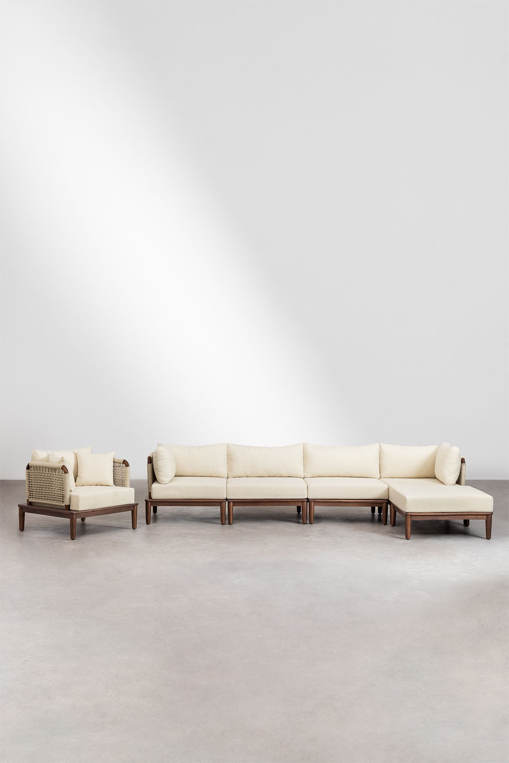 Komplektas MODENA, sofa, pufas ir fotelis (6 vietų)