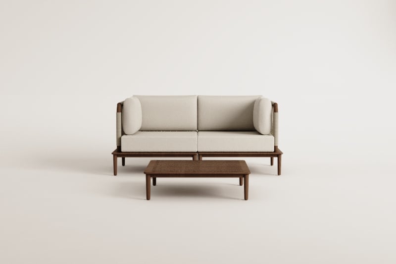 Komplektas MODENA, sofa, pufas ir staliukas
