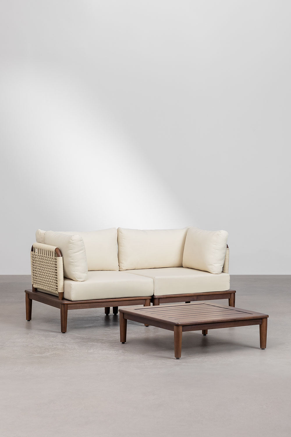 Komplektas MODENA, sofa, pufas ir staliukas
