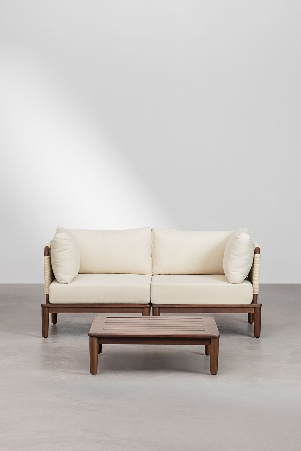 Komplektas MODENA, sofa, pufas ir staliukas