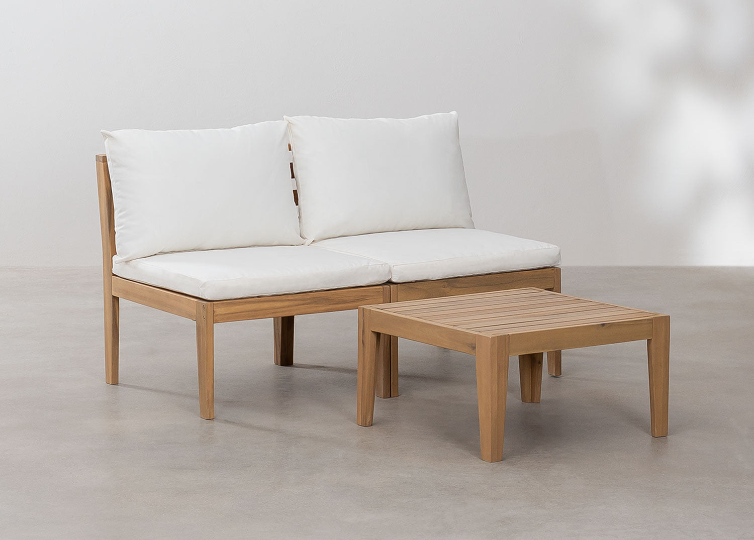 MODULO set, sofa and coffee table, white