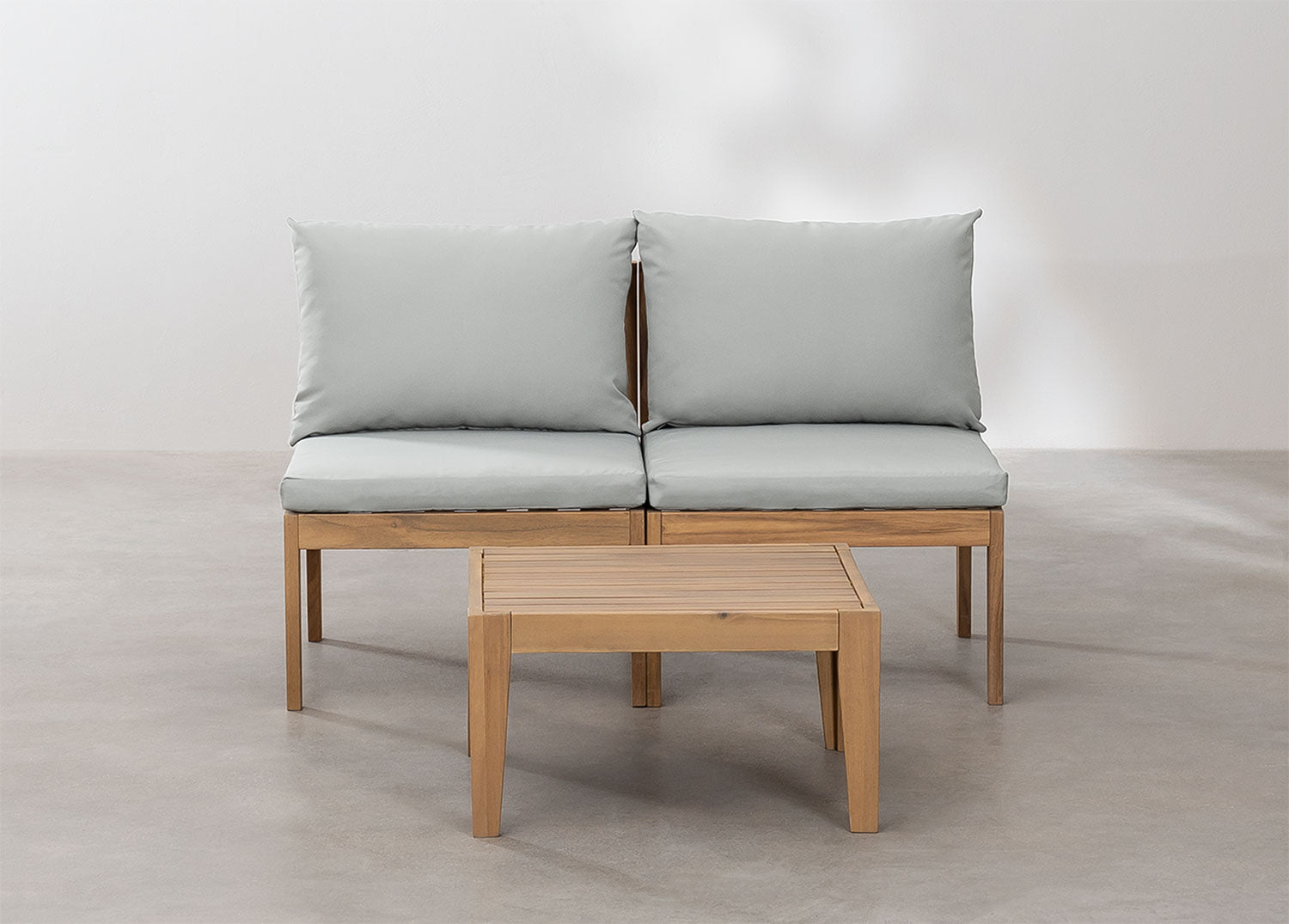 Komplektas MODULO, sofa ir staliukas, pilkas