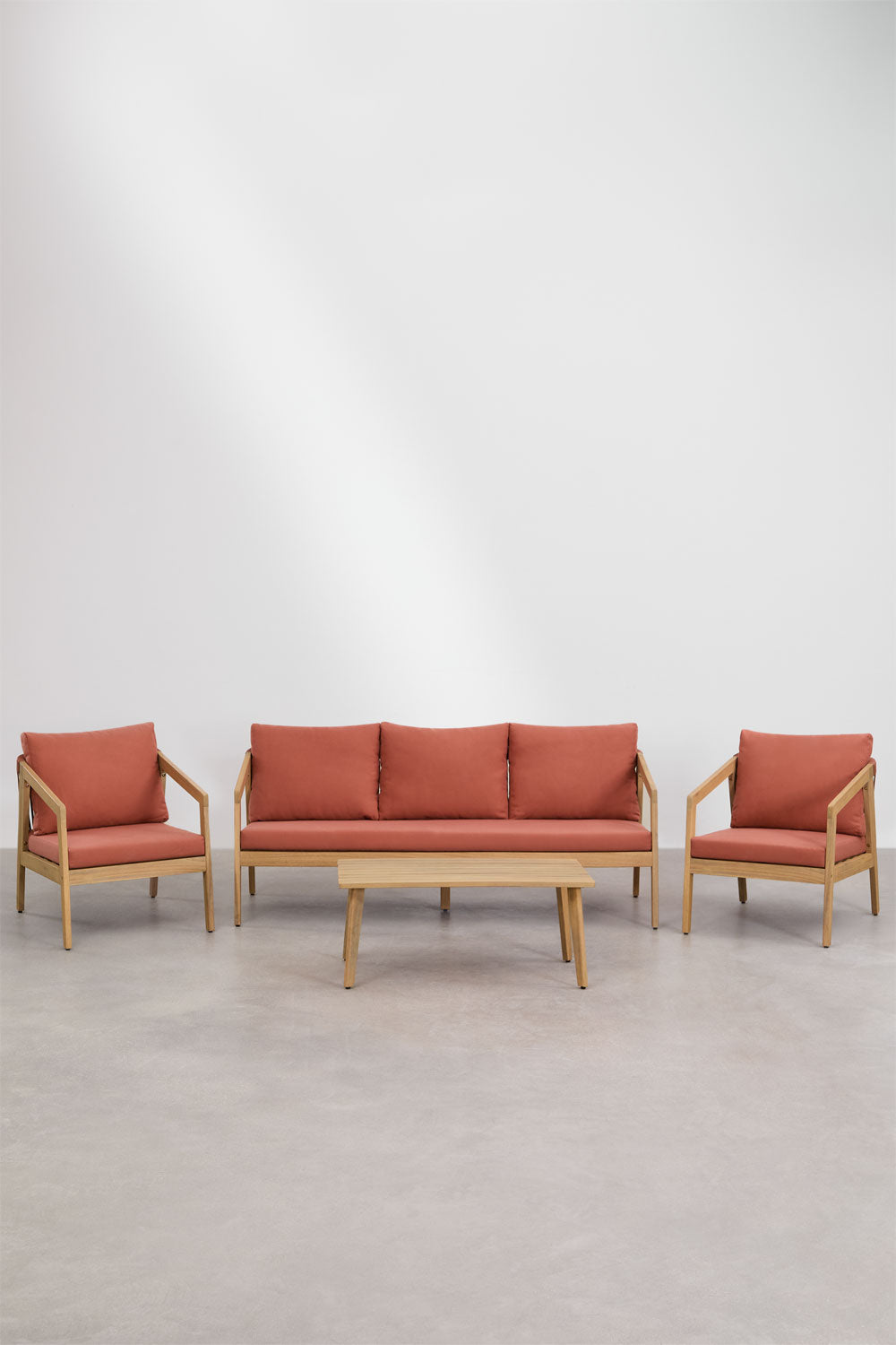 Komplektas VIRVO, sofa, 2 foteliai ir staliukas, penkiavietis (2 var.)