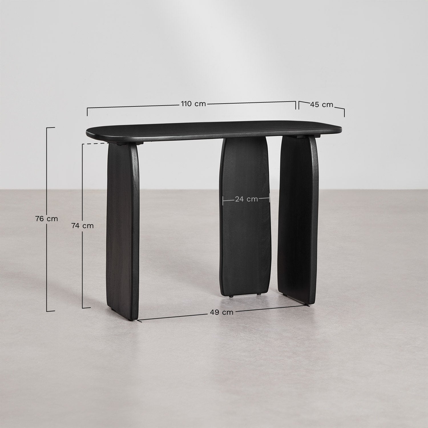 Konsolė ARGUS, 110x45 cm, mango mediena