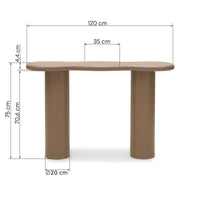 Konsolė/biurkas VANEZZA 120 cm, moka/šviesiai ruda