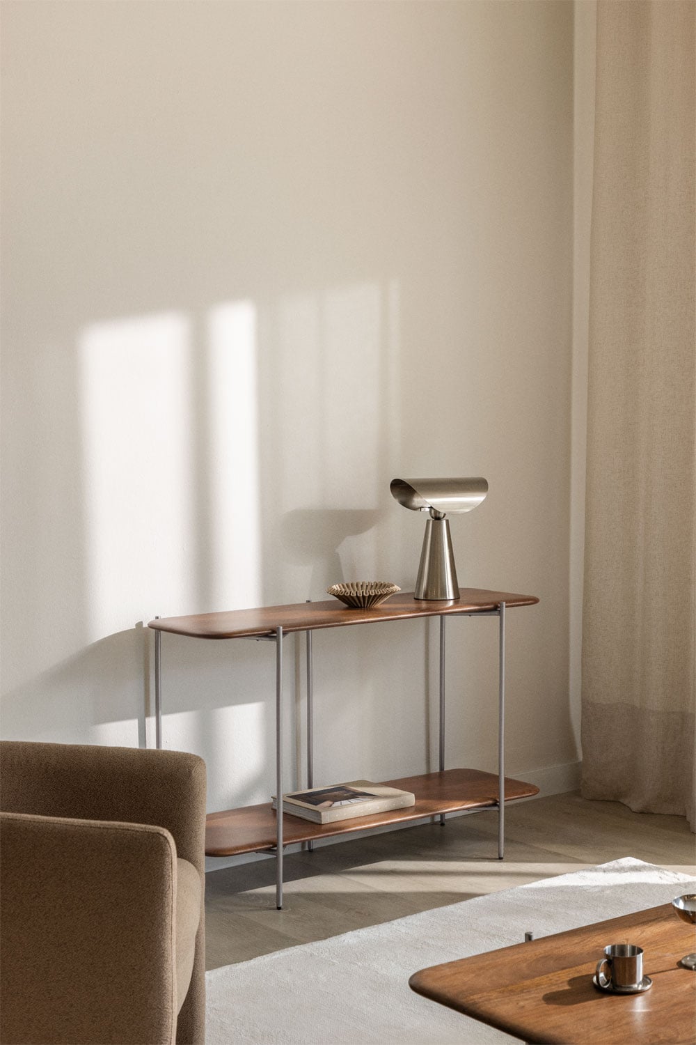Prieškambario konsolė VICTORIA, mango, 120 cm