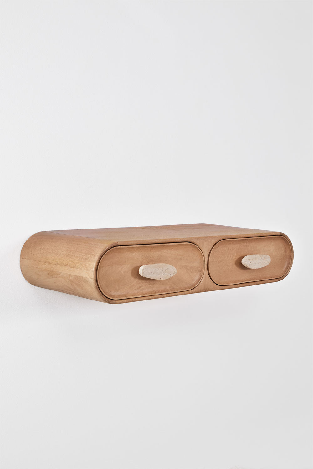 Pakabinama konsolė KIVALINA, travertinas, 100 cm