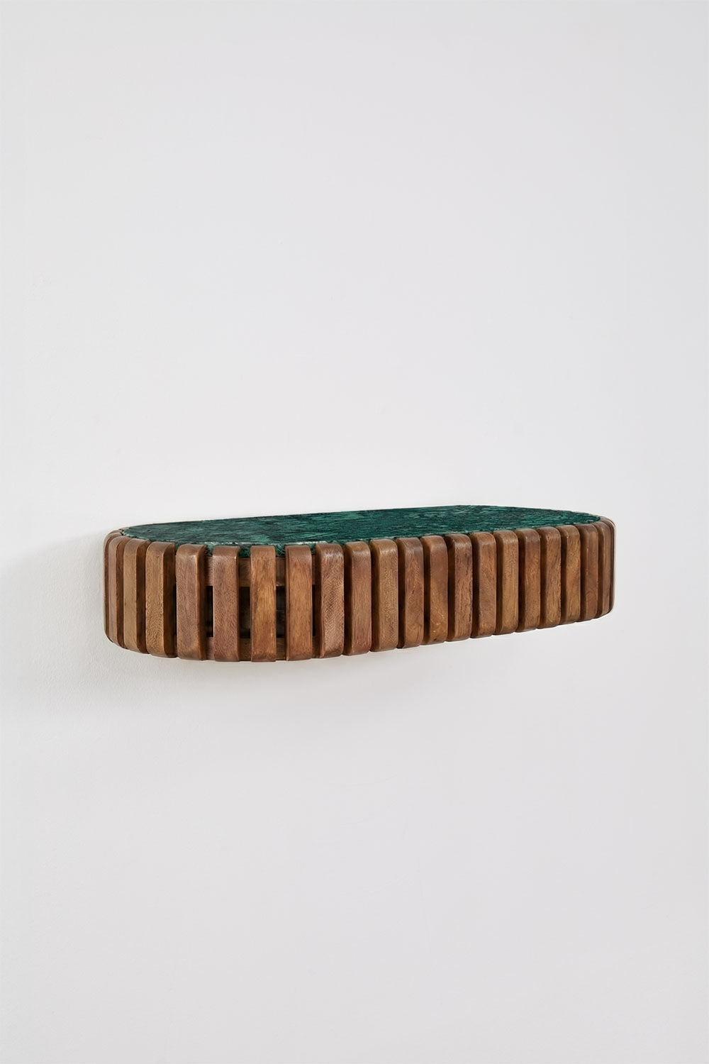 Konsole BEATA, pie sienas, 90x40 cm, zaļš marmors