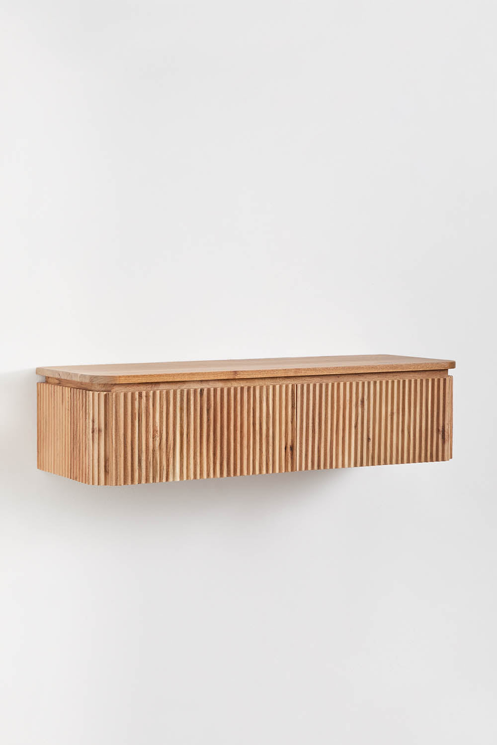 Konsole BIRTA, sienas, 80x30 cm, akācijas koks, rustikāla