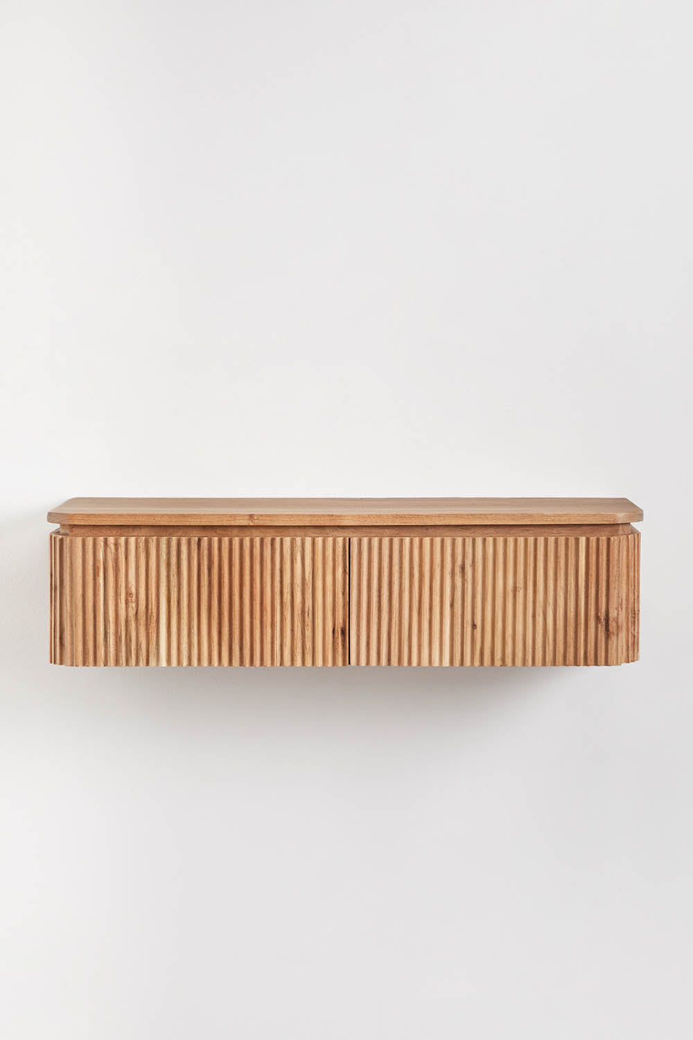 Konsole BIRTA, sienas, 80x30 cm, akācijas koks, rustikāla