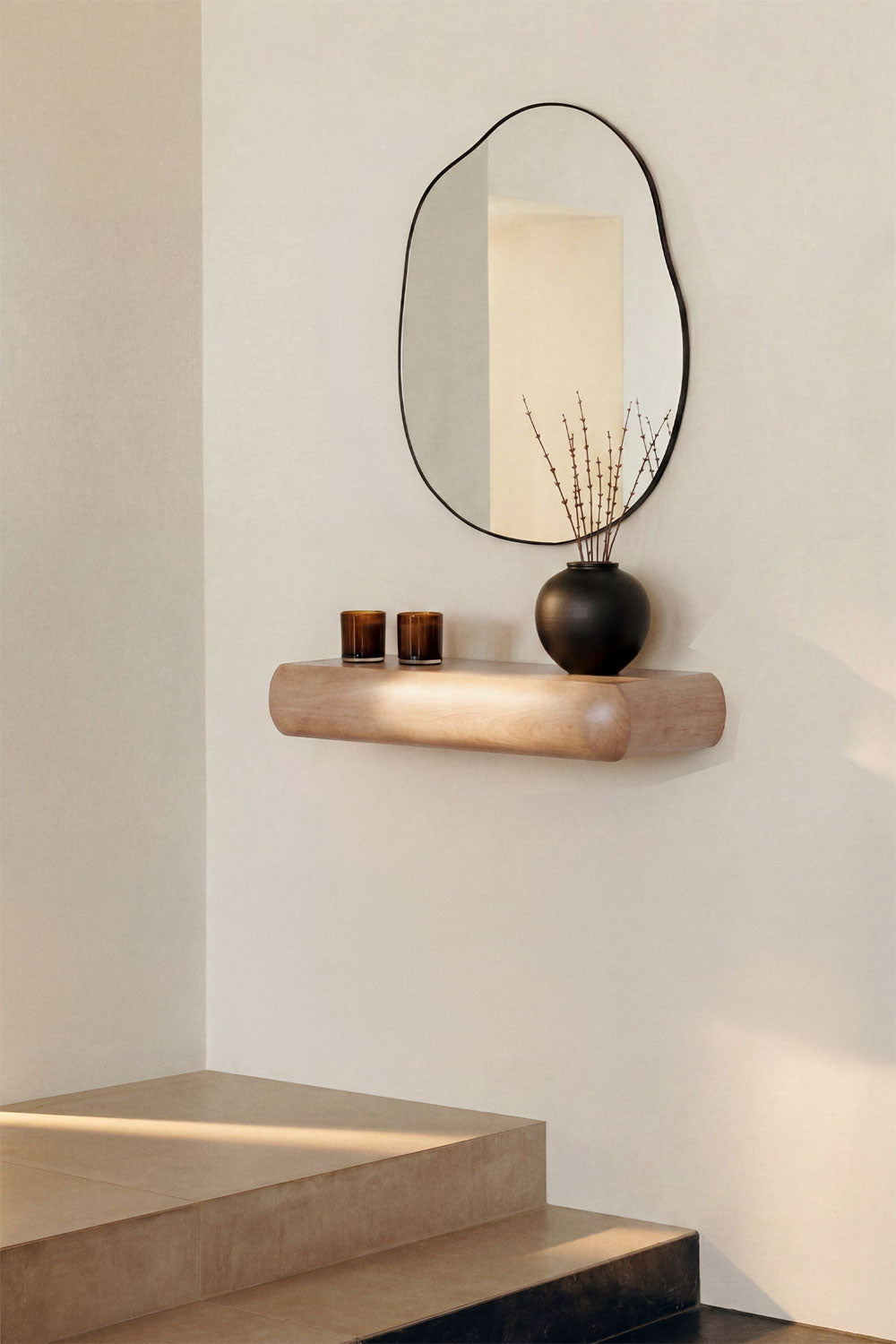 Konsolė CARMEN, 60 cm, sieninė, mangos mediena (2)