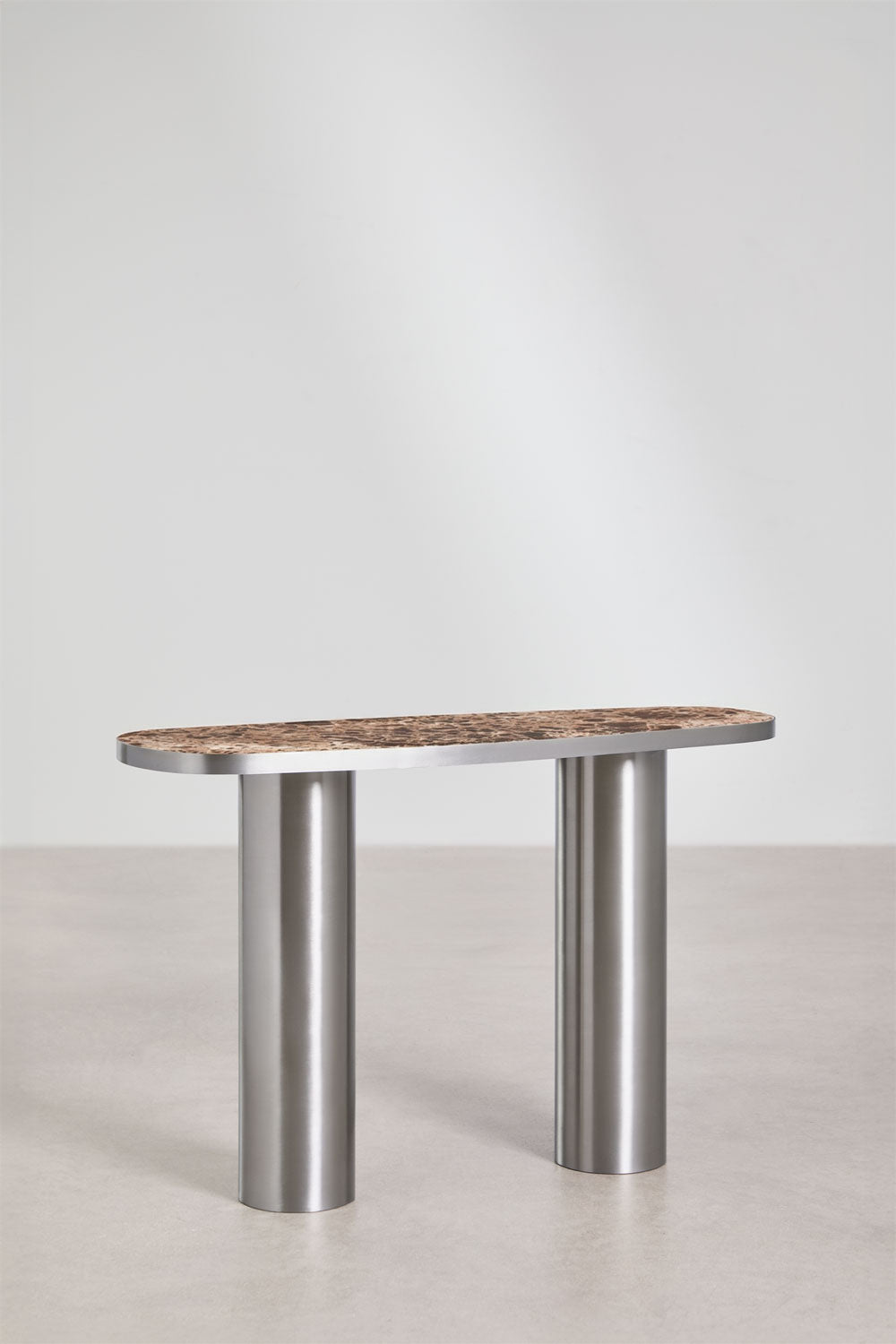 Konsolė FELICIJA, ovalinė, 120x40 cm, ruda