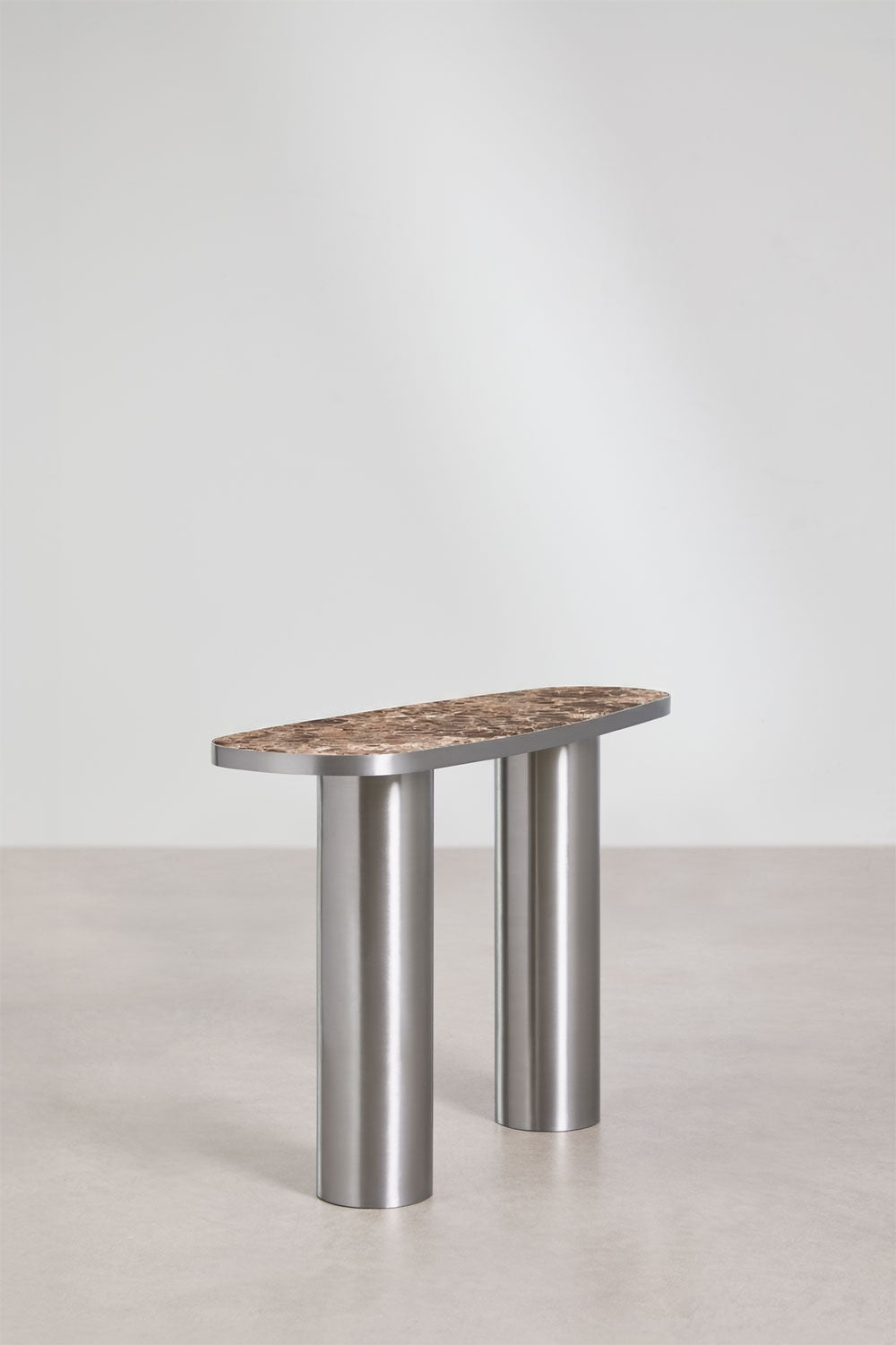 Konsolė FELICIJA, ovalinė, 120x40 cm, ruda