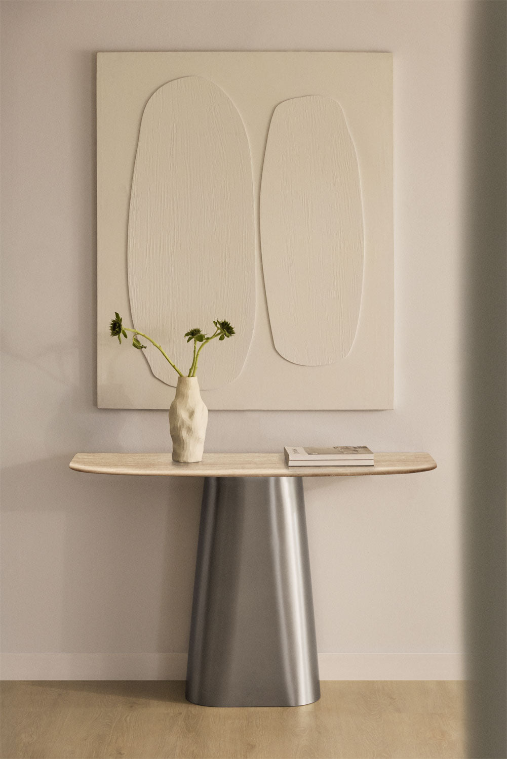 Konsolė MIREIRO 120x40 cm, akmuo