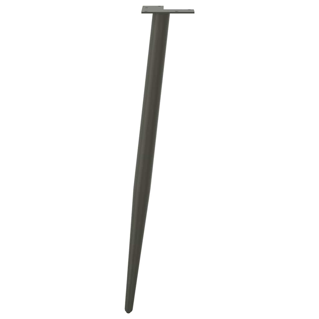 Konsolinio staliuko kojelės, 4 vnt., antracito spalvos, 72 - 73 cm, plienas, kūginės formos - Namų Idėja