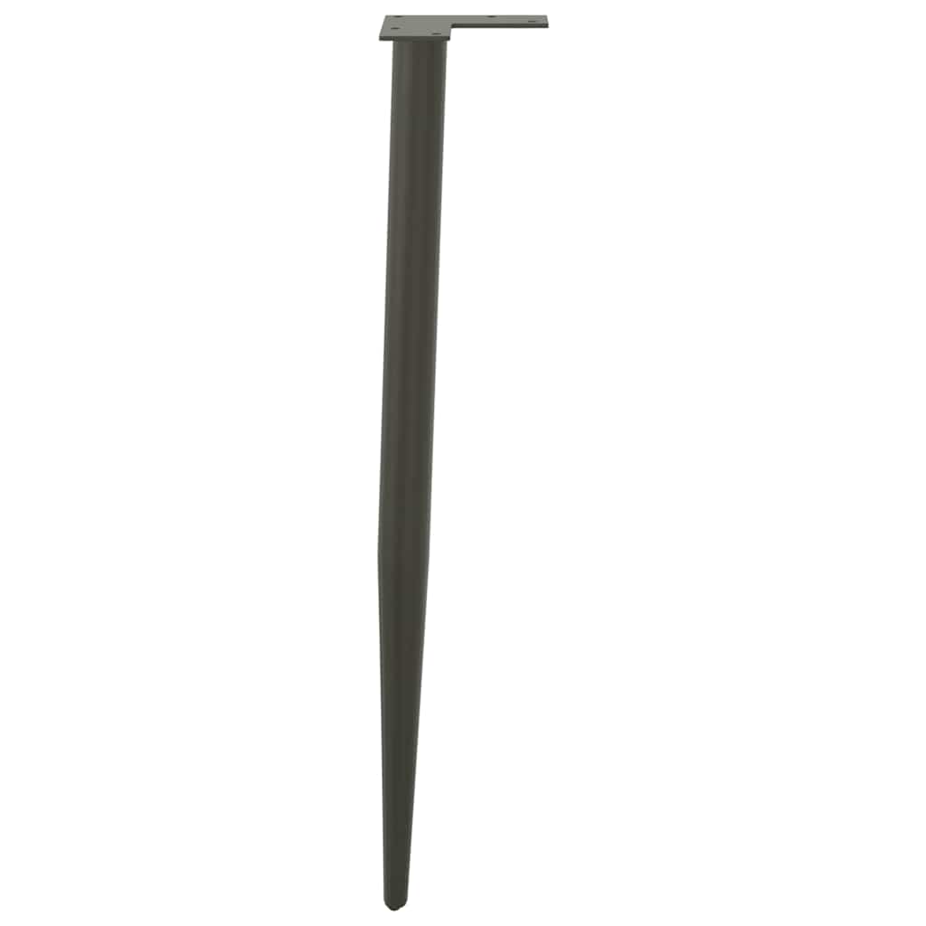 Konsolinio staliuko kojelės, 4 vnt., antracito spalvos, 72 - 73 cm, plienas, kūginės formos - Namų Idėja