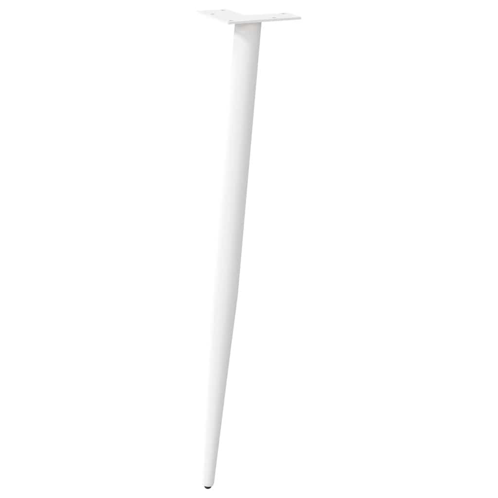 Konsolinio staliuko kojelės, 4 vnt., baltos, 72 - 73 cm, plienas, kūginės formos - Namų Idėja