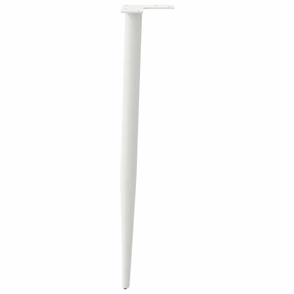 Konsolinio staliuko kojelės, 4 vnt., baltos, 72 - 73 cm, plienas, kūginės formos - Namų Idėja