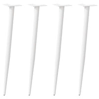 Konsolinio staliuko kojelės, 4 vnt., baltos, 72 - 73 cm, plienas, kūginės formos - Namų Idėja