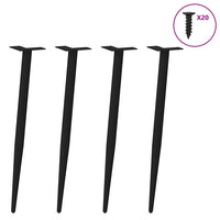 Konsolinio staliuko kojelės, kūginės, 4 vnt., juodos, 72 - 73 cm, plienas - Namų Idėja