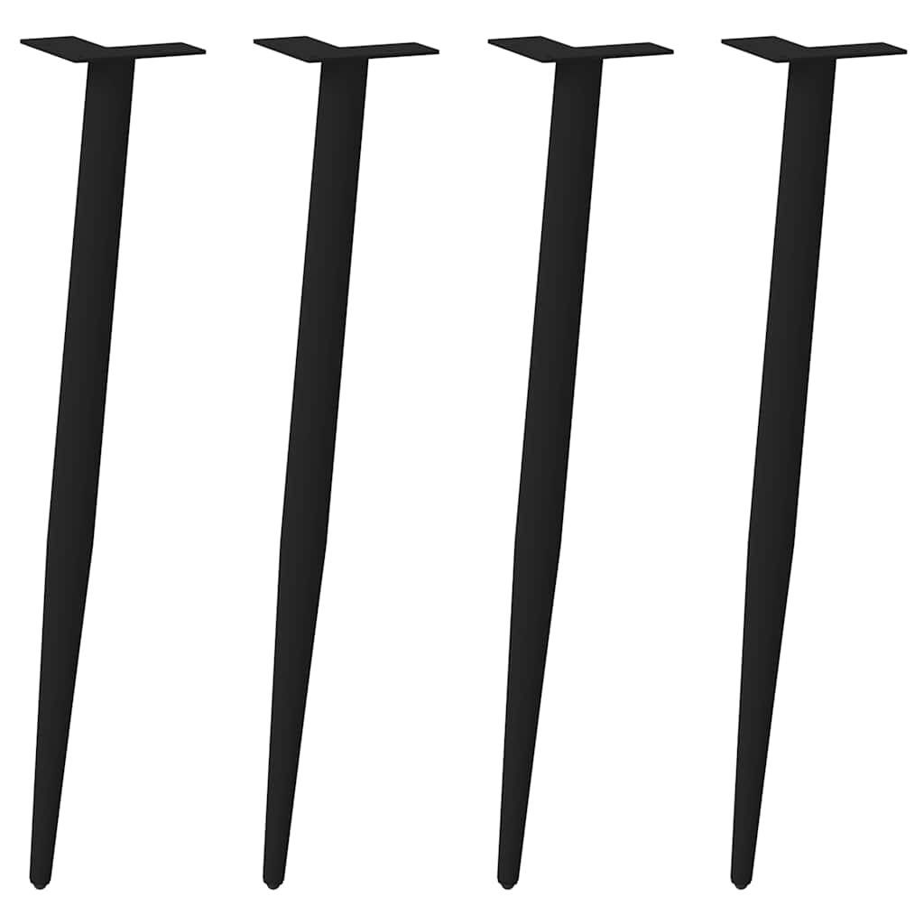 Konsolinio staliuko kojelės, kūginės, 4 vnt., juodos, 72 - 73 cm, plienas - Namų Idėja