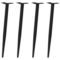 Konsolinio staliuko kojelės, kūginės, 4 vnt., juodos, 72 - 73 cm, plienas - Namų Idėja