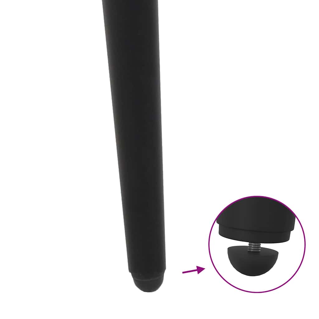 Konsolinio staliuko kojelės, kūginės, 4 vnt., juodos, 72 - 73 cm, plienas - Namų Idėja