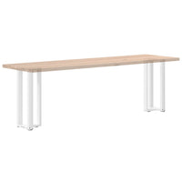 Konsolinio staliuko kojelės, T formos, 2 vnt., baltos, 25x28x(72 - 73) cm, plienas - Namų Idėja