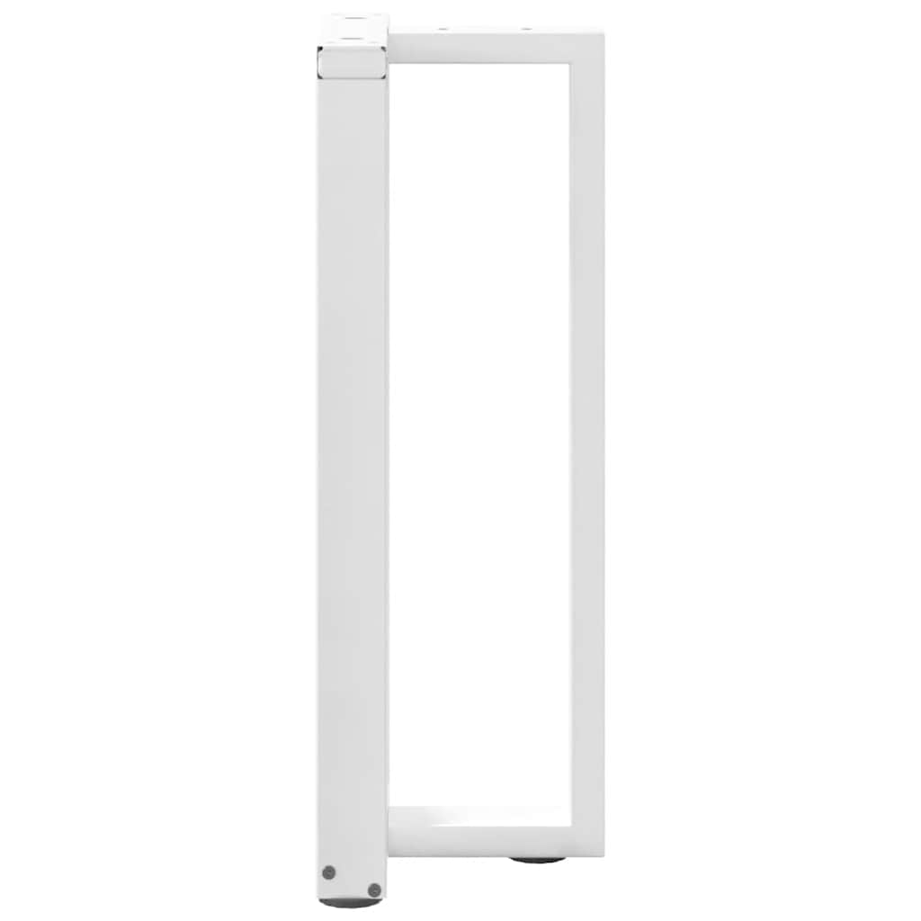 Konsolinio staliuko kojelės, T formos, 2 vnt., baltos, 25x28x(72 - 73) cm, plienas - Namų Idėja