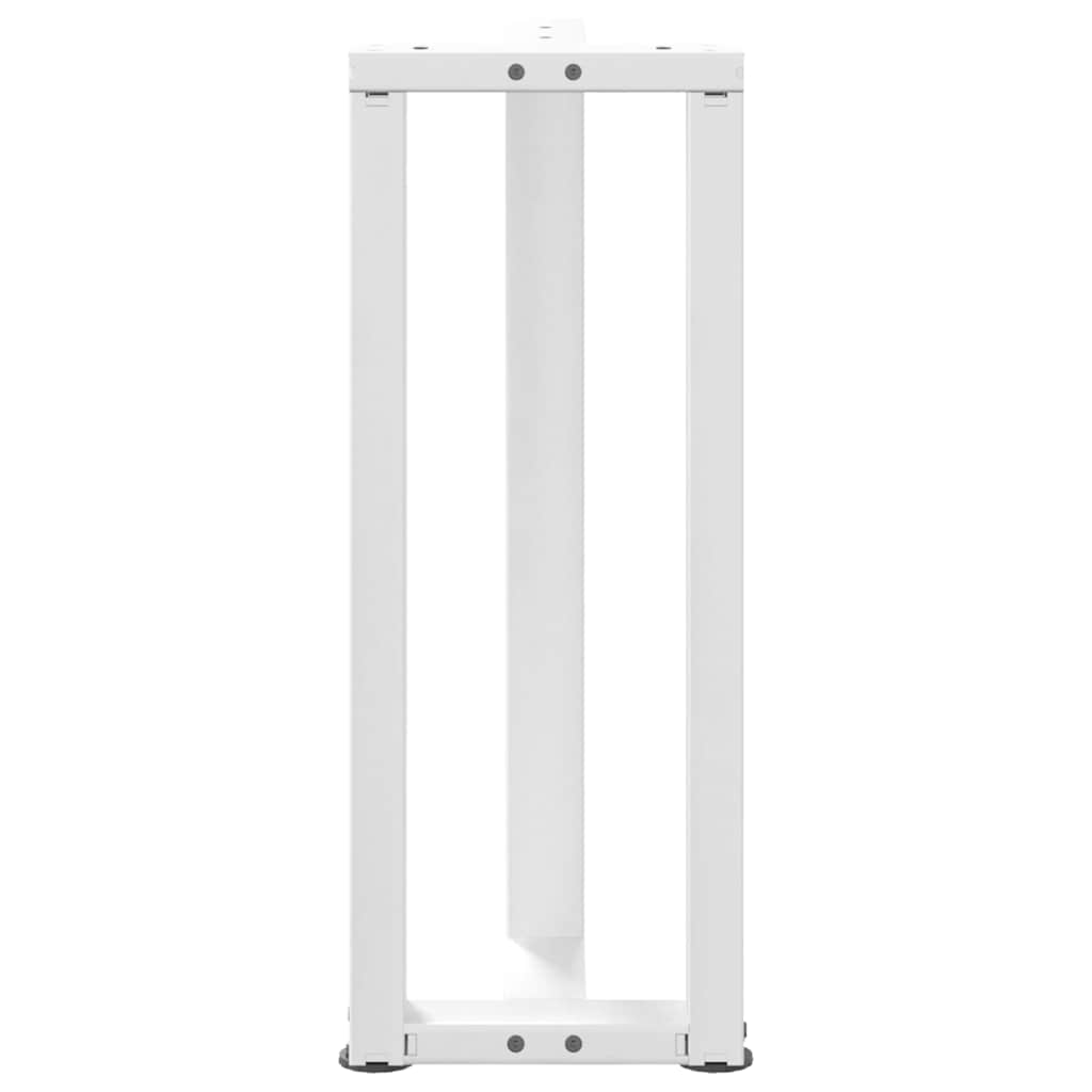 Konsolinio staliuko kojelės, T formos, 2 vnt., baltos, 25x28x(72 - 73) cm, plienas - Namų Idėja