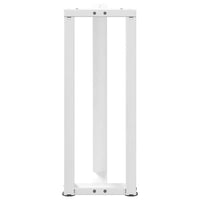 Konsolinio staliuko kojelės, T formos, 2 vnt., baltos, 25x28x(72 - 73) cm, plienas - Namų Idėja