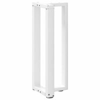 Konsolinio staliuko kojelės, T formos, 2 vnt., baltos, 25x28x(72 - 73) cm, plienas - Namų Idėja