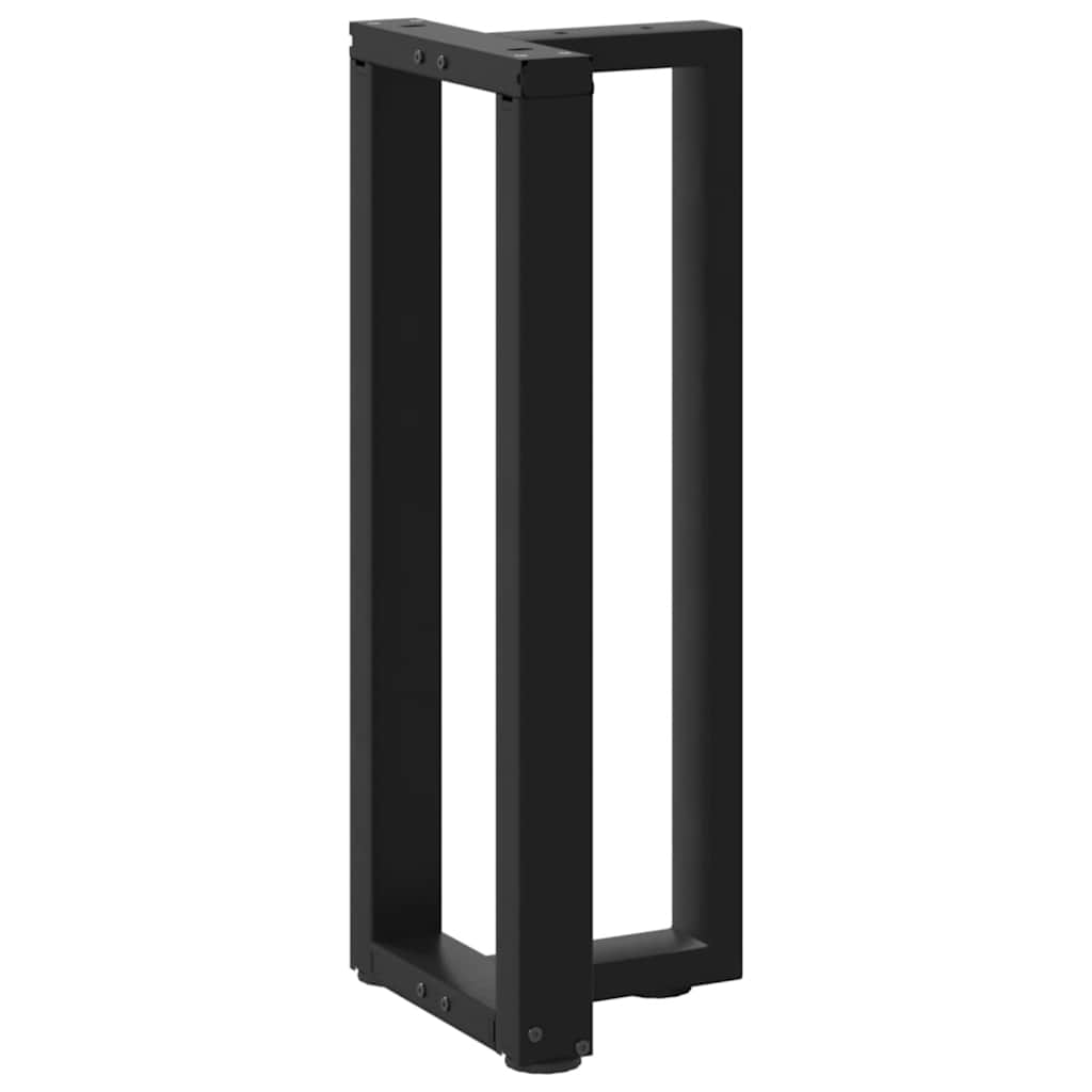 Konsolinio staliuko kojelės, T formos, 2 vnt., juodos, 25x28x(72 - 73) cm, plienas - Namų Idėja