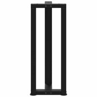 Konsolinio staliuko kojelės, T formos, 2 vnt., juodos, 25x28x(72 - 73) cm, plienas - Namų Idėja
