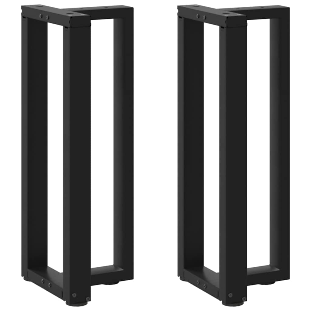 Konsolinio staliuko kojelės, T formos, 2 vnt., juodos, 25x28x(72 - 73) cm, plienas - Namų Idėja