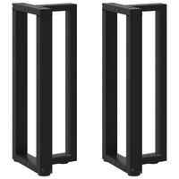 Konsolinio staliuko kojelės, T formos, 2 vnt., juodos, 25x28x(72 - 73) cm, plienas - Namų Idėja