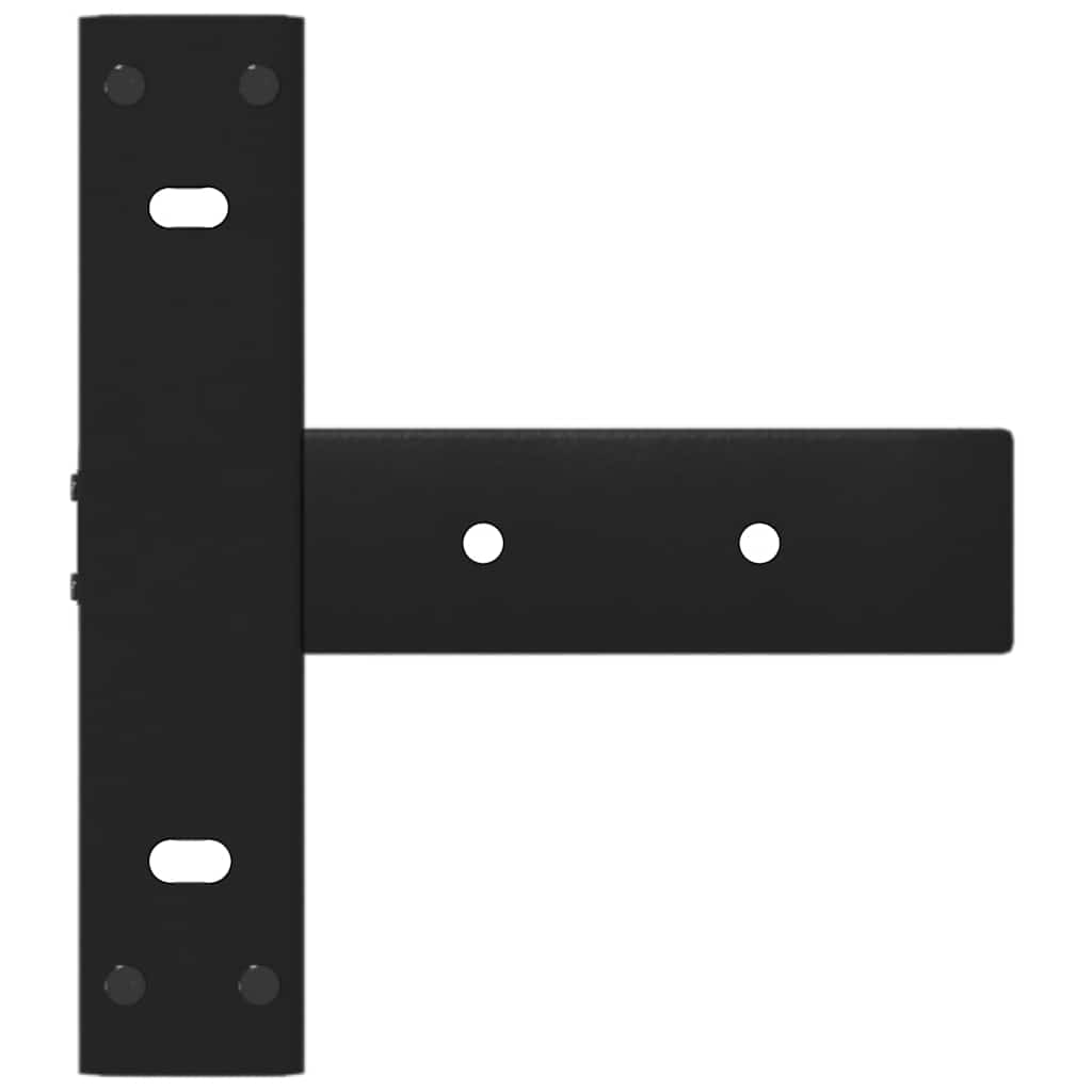 Konsolinio staliuko kojelės, T formos, 2 vnt., juodos, 25x28x(72 - 73) cm, plienas - Namų Idėja