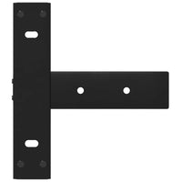 Konsolinio staliuko kojelės, T formos, 2 vnt., juodos, 25x28x(72 - 73) cm, plienas - Namų Idėja