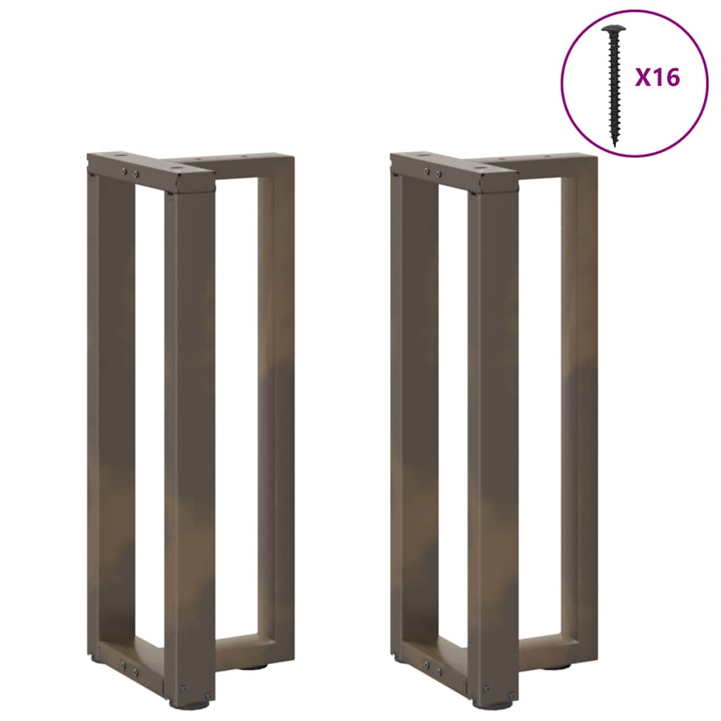Konsolinio staliuko kojelės, T formos, 2 vnt., juodos, 38x25x(72 - 73) cm, plienas - Namų Idėja