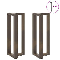 Konsolinio staliuko kojelės, T formos, 2 vnt., juodos, 38x25x(72 - 73) cm, plienas - Namų Idėja