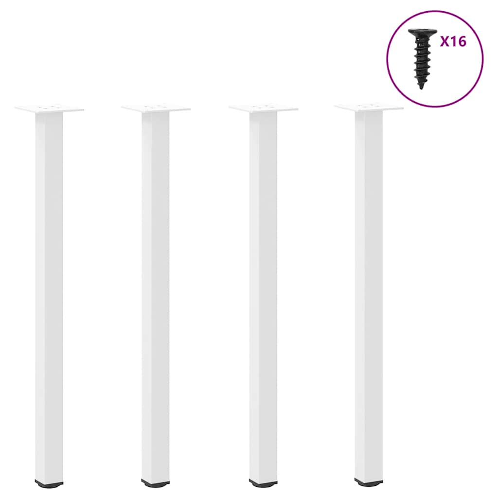 Konsolinio stalo kojelės, 4 vnt., baltos, 72 - 74 cm, plienas - Namų Idėja