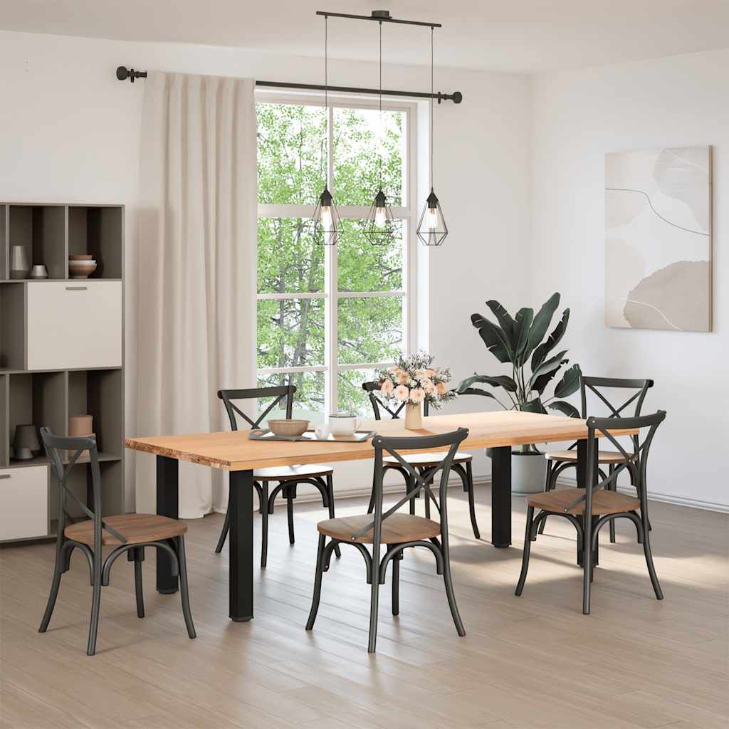 Konsolinio stalo kojelės, 4 vnt., juodos, 72 - 74 cm, plienas - Namų Idėja