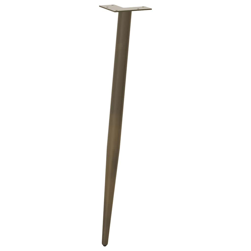 Konsolinio stalo kojelės, kūginės, 4 vnt., natūralus plienas, 72 - 73 cm, plienas - Namų Idėja