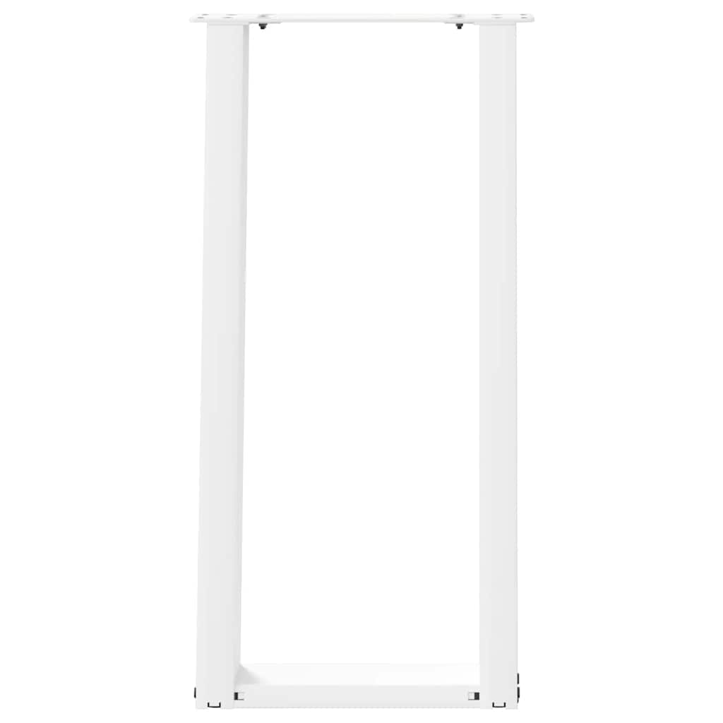 Konsolinio stalo kojelės, U formos, 2 vnt., baltos, 28x(72 - 73) cm, plienas - Namų Idėja