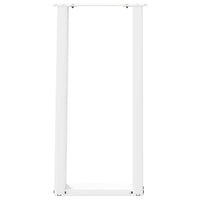 Konsolinio stalo kojelės, U formos, 2 vnt., baltos, 28x(72 - 73) cm, plienas - Namų Idėja
