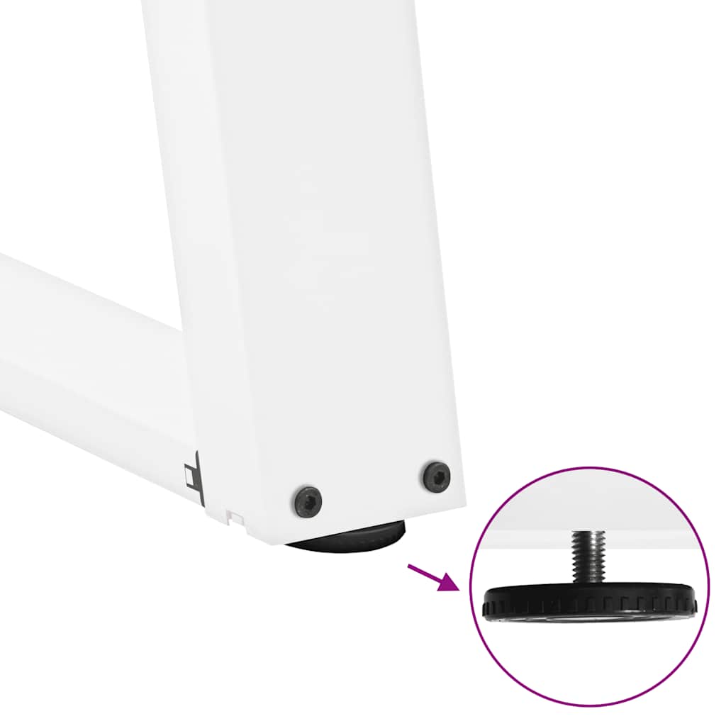 Konsolinio stalo kojelės, U formos, 2 vnt., baltos, 28x(72 - 73) cm, plienas - Namų Idėja