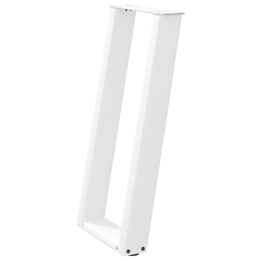 Konsolinio stalo kojelės, U formos, 2 vnt., baltos, 28x(72 - 73) cm, plienas - Namų Idėja