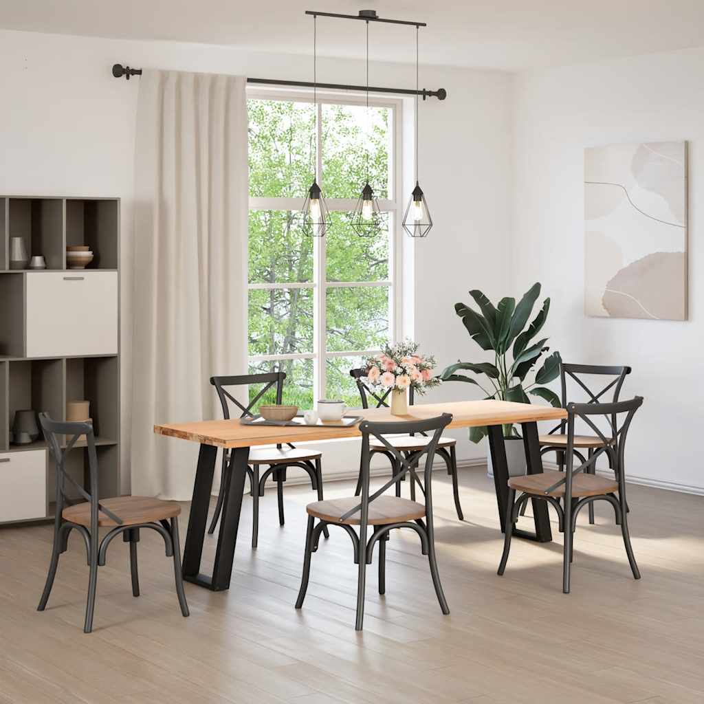 Konsolinio stalo kojelės, U formos, 2 vnt., juodos, 28x(72 - 73) cm, plienas - Namų Idėja